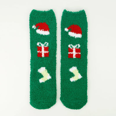 Autumn and Winter New Adult Christmas Socks Snowflake Elk Santa Claus Men and Women Middle Socks