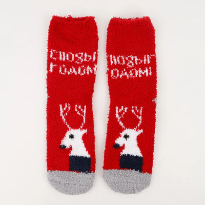 Autumn and Winter New Adult Christmas Socks Snowflake Elk Santa Claus Men and Women Middle Socks