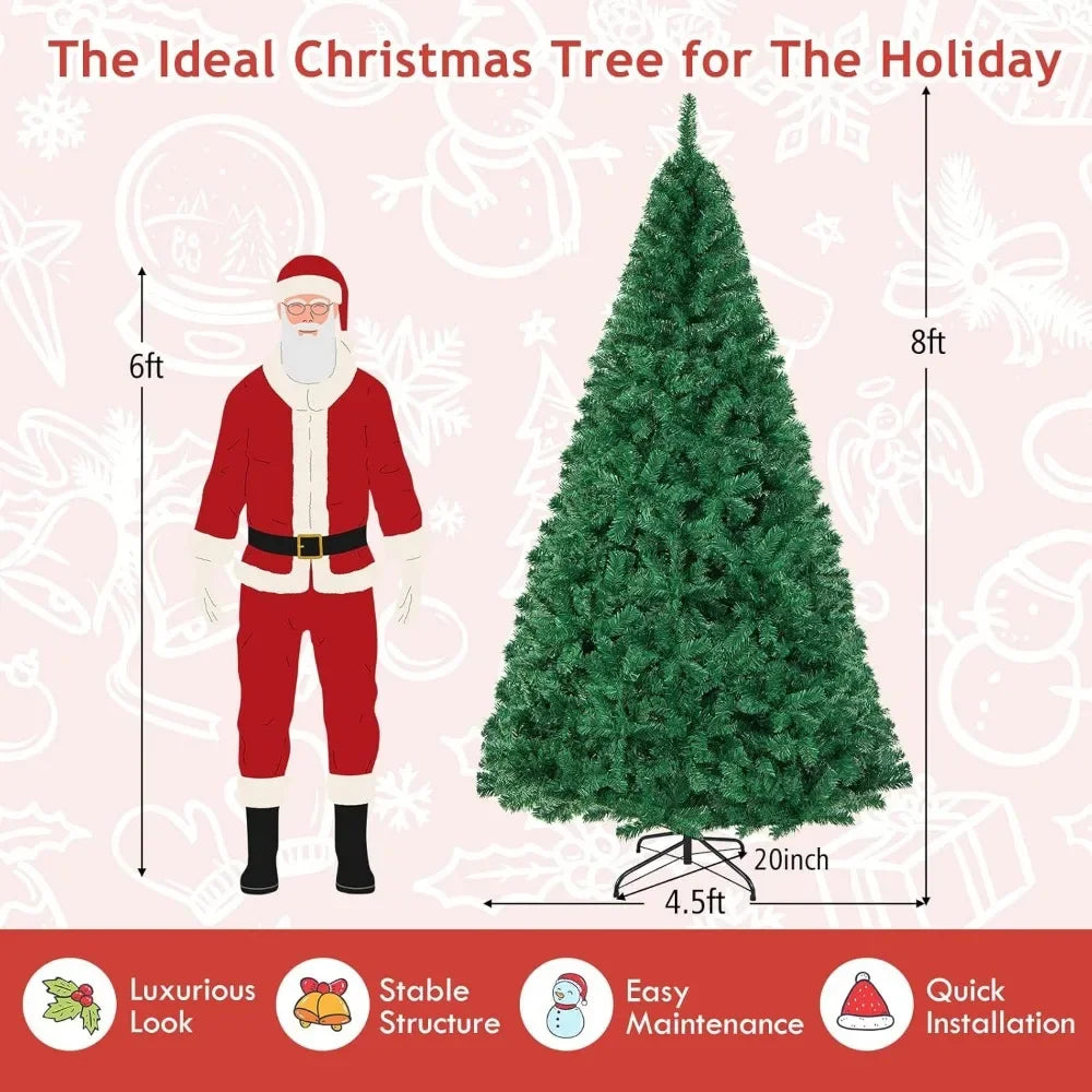 8 feet faux pvc christmas tree