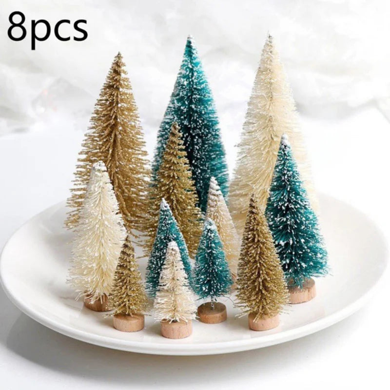 8pcs Mini Decorative Christmas Tree