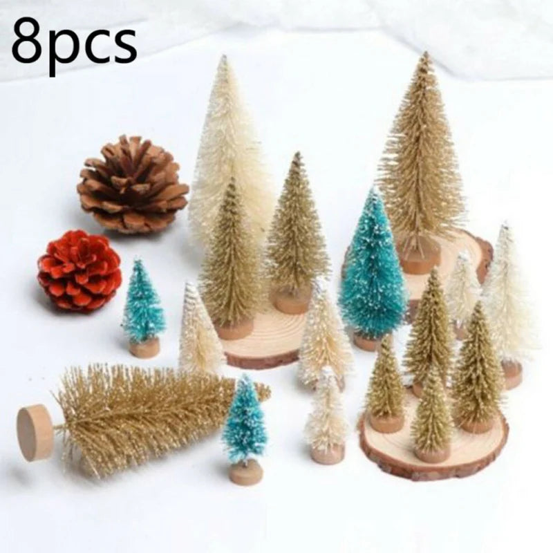 8pcs Mini Decorative Christmas Tree