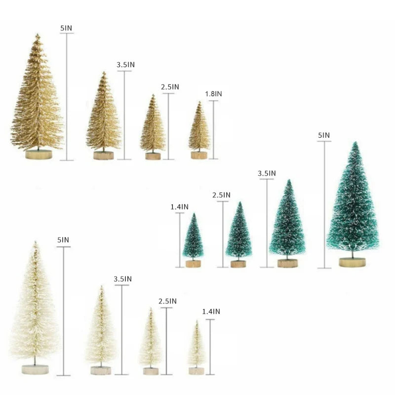 8pcs Mini Decorative Christmas Tree