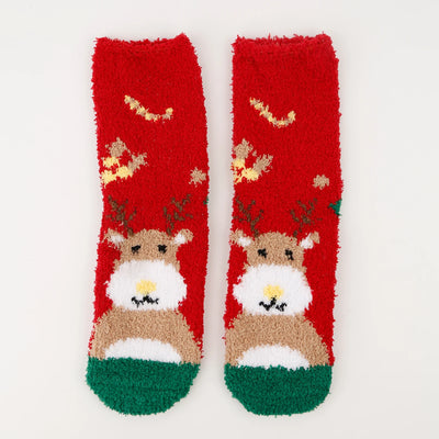 Autumn and Winter New Adult Christmas Socks Snowflake Elk Santa Claus Men and Women Middle Socks