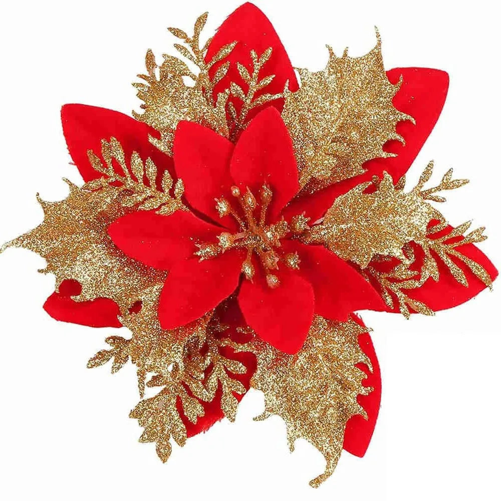 Gold Pink Flower Christmas