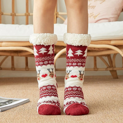 2024 New Cute Warm Socks Thicken Plus Winter Women Fuzzy Socks Christmas Kawaii Stocking Xmas Gift Home Floor Room Funny Sock