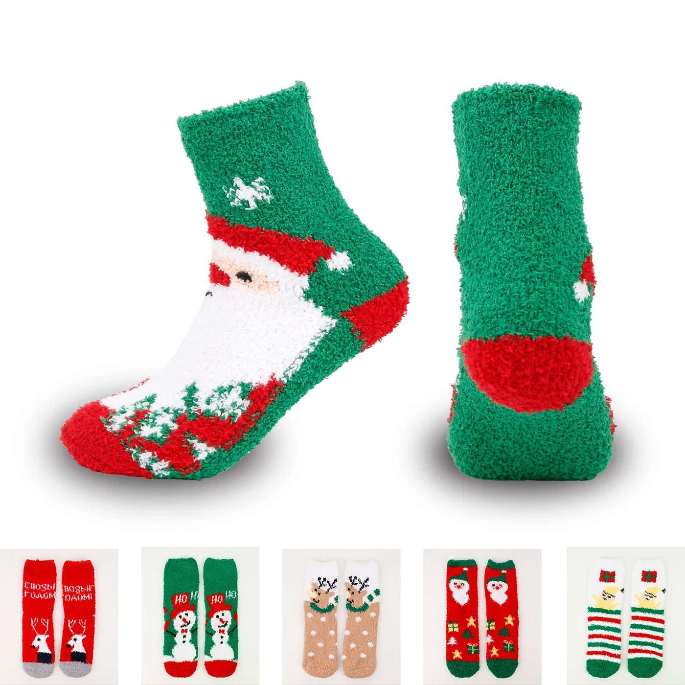 Autumn and Winter New Adult Christmas Socks Snowflake Elk Santa Claus Men and Women Middle Socks