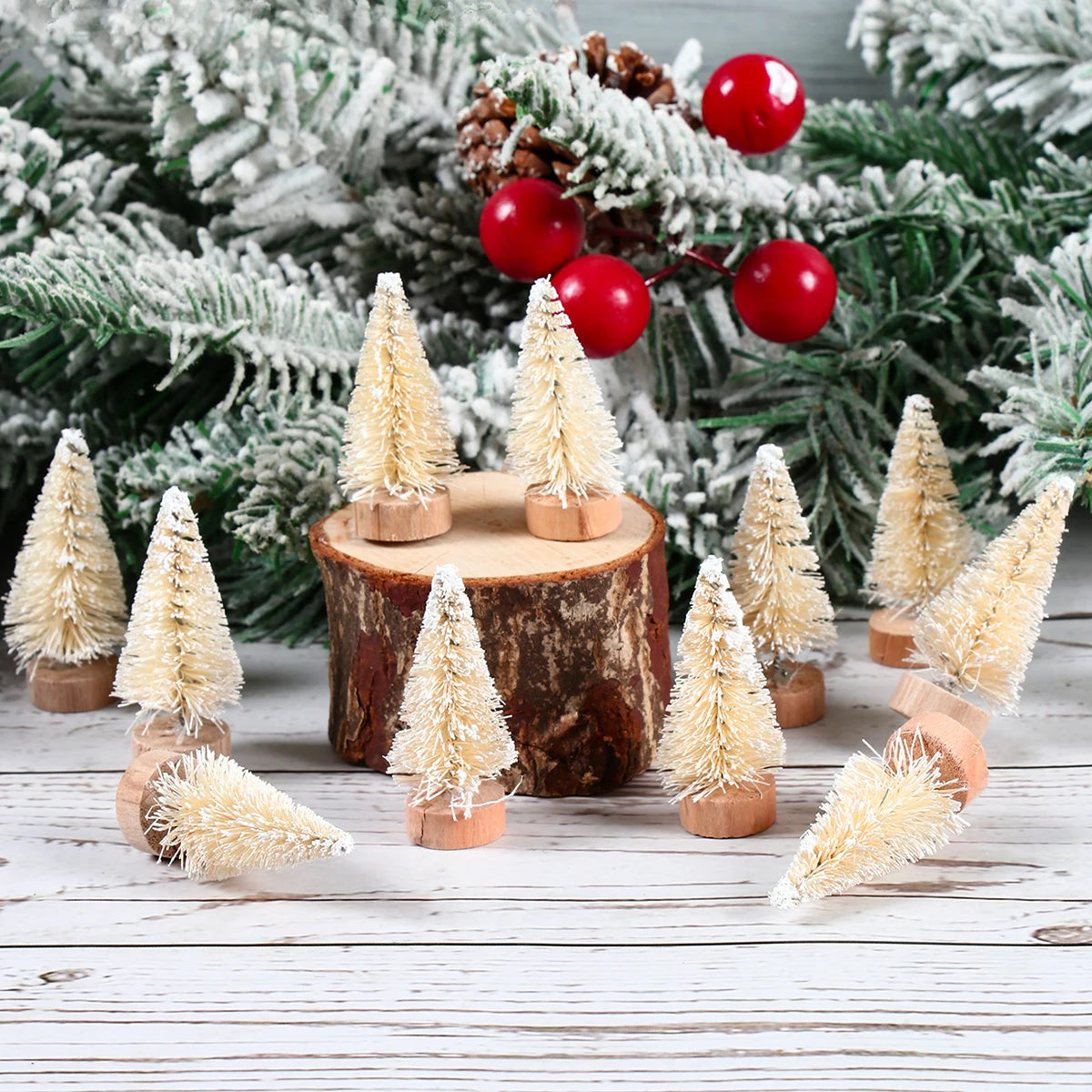 Artificial Mini Wooden Christmas Tree