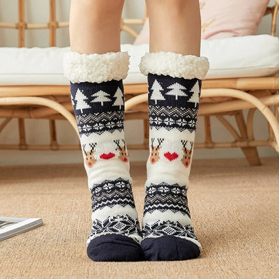 2024 New Cute Warm Socks Thicken Plus Winter Women Fuzzy Socks Christmas Kawaii Stocking Xmas Gift Home Floor Room Funny Sock