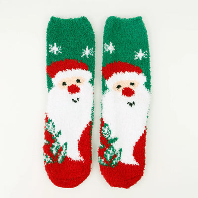 Autumn and Winter New Adult Christmas Socks Snowflake Elk Santa Claus Men and Women Middle Socks