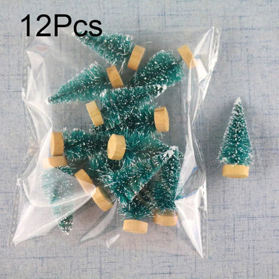 12PCS Mini Decorative Christmas Tree