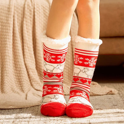 2024 New Cute Warm Socks Thicken Plus Winter Women Fuzzy Socks Christmas Kawaii Stocking Xmas Gift Home Floor Room Funny Sock