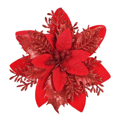 Glitter Artificial Christmas Flowers