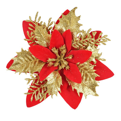 Glitter Artificial Christmas Flowers