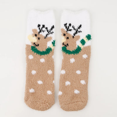 Autumn and Winter New Adult Christmas Socks Snowflake Elk Santa Claus Men and Women Middle Socks