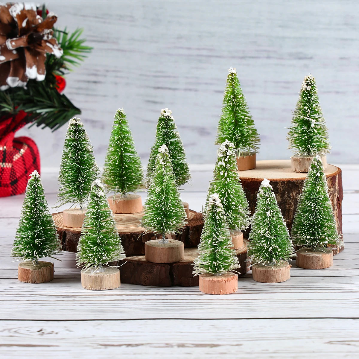 Artificial Mini Wooden Christmas Tree