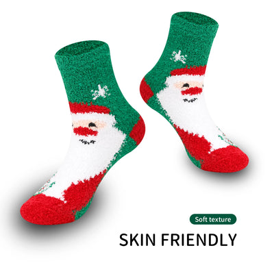 Autumn and Winter New Adult Christmas Socks Snowflake Elk Santa Claus Men and Women Middle Socks