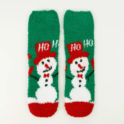 Autumn and Winter New Adult Christmas Socks Snowflake Elk Santa Claus Men and Women Middle Socks