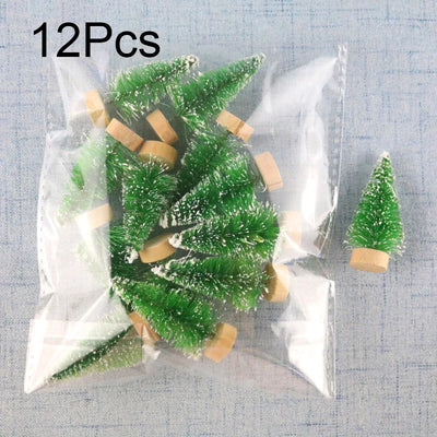 12PCS Mini Decorative Christmas Tree